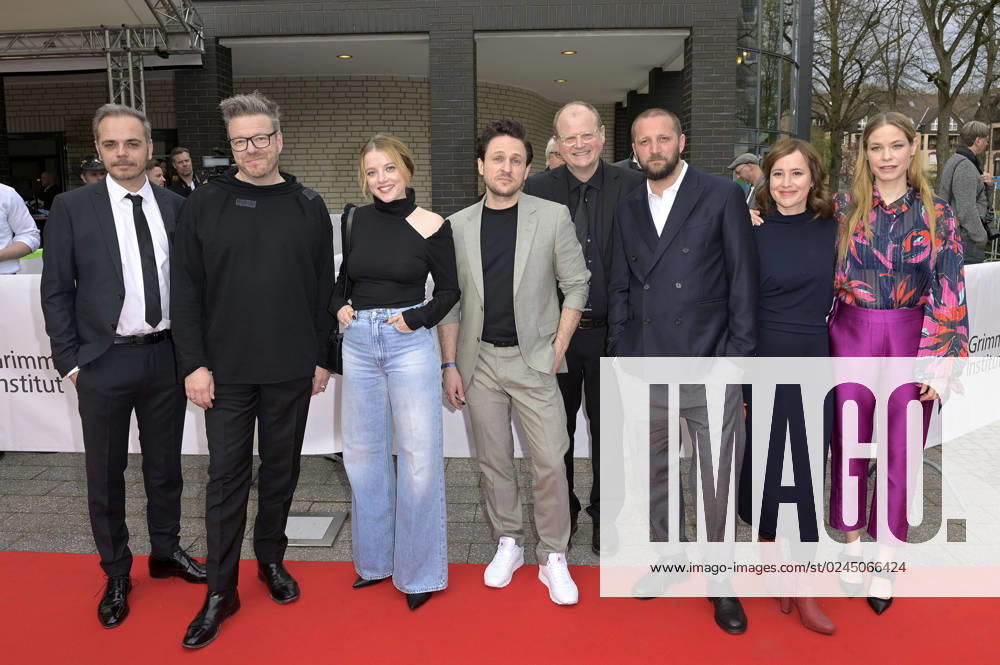 Richard Kropf, Hanno Hackfort, Jella Haase, Bob Konrad, Dimitrij Schaad, Jano Ben Chaabane, Elena Senft and Viviane Andereggen at the 59 Grimme Award 2023 ceremony at the Theater der Stadt Marl Marl, 21 04 2023 Foto:xF.xFuturexImage