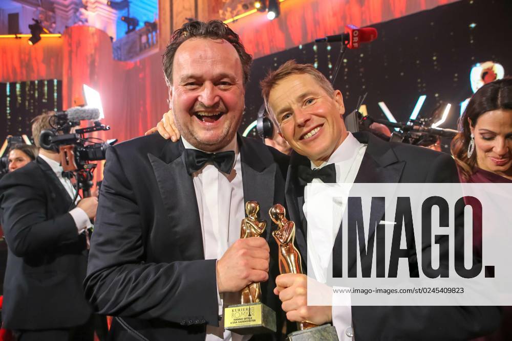 Vienna Hofburg, ROMY Film u TV Prize, Gala award ceremony of the television prize of ORF u KURIER in the picture Hanno Settele, Andreas Goldberger, with d Award, ROMY Film u TV Prize