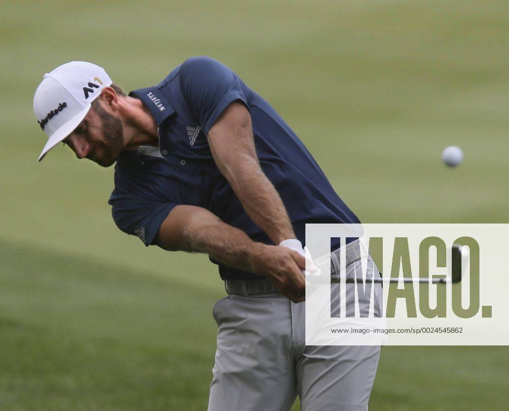 Akron, OH, USA - Dustin Johnson hits from the rough on the 17th hole on the final day of the Bridgestone Invitational golf tournament on Sunday, July 3, 2016, at Firestone Country Club in Akron, Ohio. Johnson won the tournament by one stroke. Bridgestone Invitational - ZUMAm67_