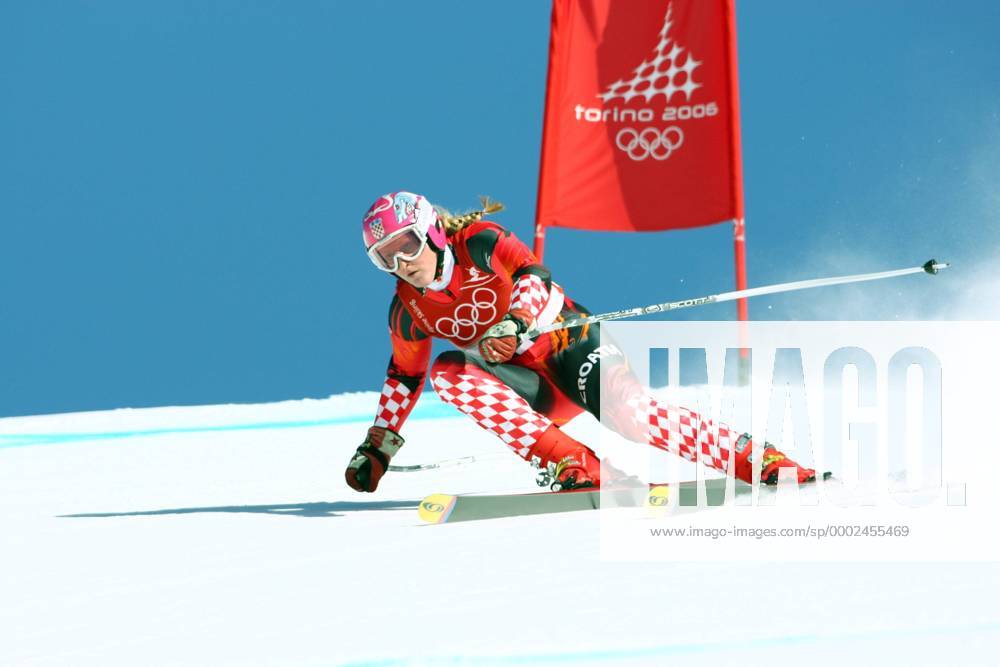 Janica Kostelic (Kroatien) Alpiner Skilauf OS Winter Damen Olympische Spiele Turin 2006, Winterspiele, Ski Alpin, Skisport, Abfahrt, Training Einzelbild San Sicario Fraiteve Dynamik, Alpiner Skilauf OS Winter Damen Olympische Spiele Turin 2006, Winterspiele, Ski Alpin, Skisport, Abfahrt, Training Einzelbild San Sicario Fraiteve Dynamik,