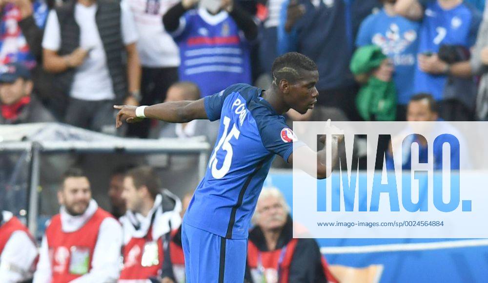 Fussball, Herren, Saison 2015 16, EM 2016 in Frankreich, Viertelfinale in Saint-Denis, Frankreich - Island 5:2, Paul Pogba (Frankreich), Jubel nach Tor zum 2:0, 03.07. 2016,