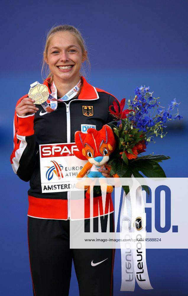 Amsterdam Leichtathletik EM 2016, 200 Meter Frauen, Gina Lückenkemper gewinnt die Bronzemedaille