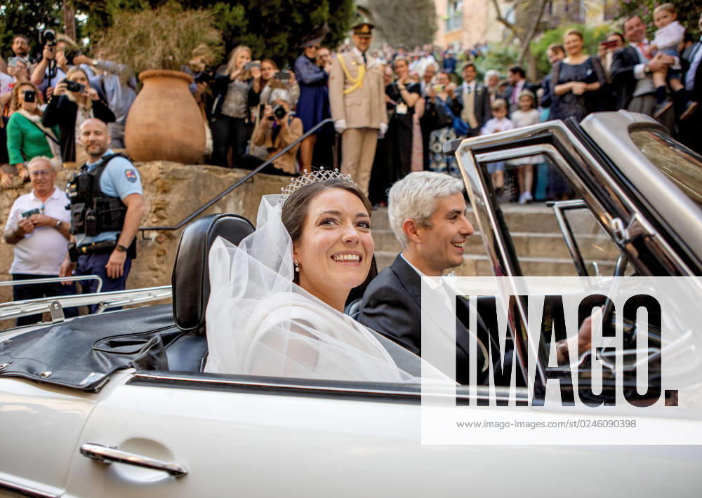 Marriage Religious wedding of Princess Alexandra of Luxembourg and Nicolas Bagory at the Saint Trophyme church in Bormes-les-Mimosas, France. Â