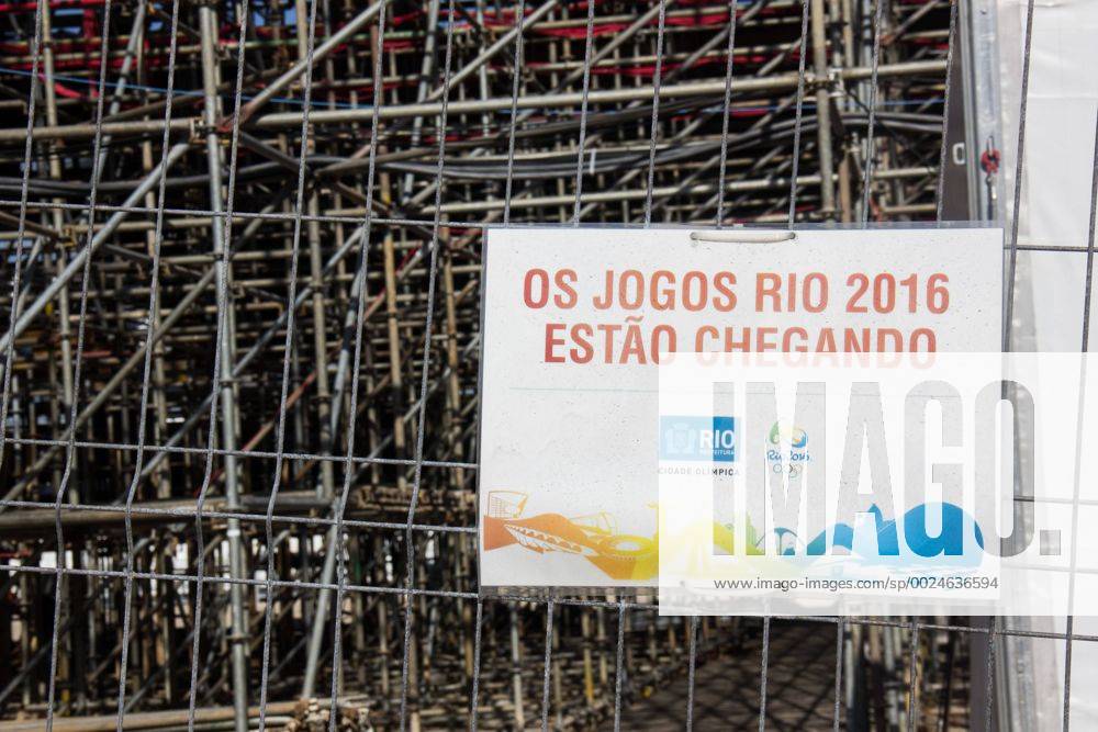 Locations Rio 2016 Olympic Games Olympische Spiele Olympia OS Arena Olympic Beach volleyball Beachvolleyball which is being built on the sands of Copacabana Beach is coming to the final stretch. Seats and stairs have been installed and access to the public are being implemented. With the Arena, a large part of the Copacabana boardwalk is no visibility to the sea. x1159105x LuizxSouza