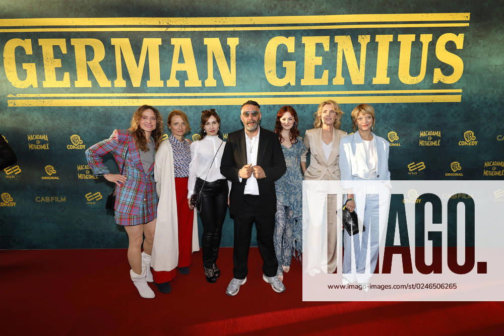 Anne Ratte Polle, Christina Grosse, Kathrin Angerer, Kida Khodr Ramadan, Lea van Acken, Maria Furtwaengler and Heike Makatsch at the German Genius Film Premiere on 3 05 2023 in Berlin German Genius Film Premiere in Berlin
