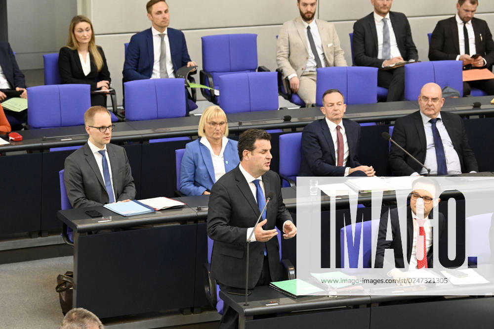 Hubertus Heil at the 102 session of the German Bundestag in the Reichstag building Berlin, 10 05 2023 Foto:xF.xFuturexImage