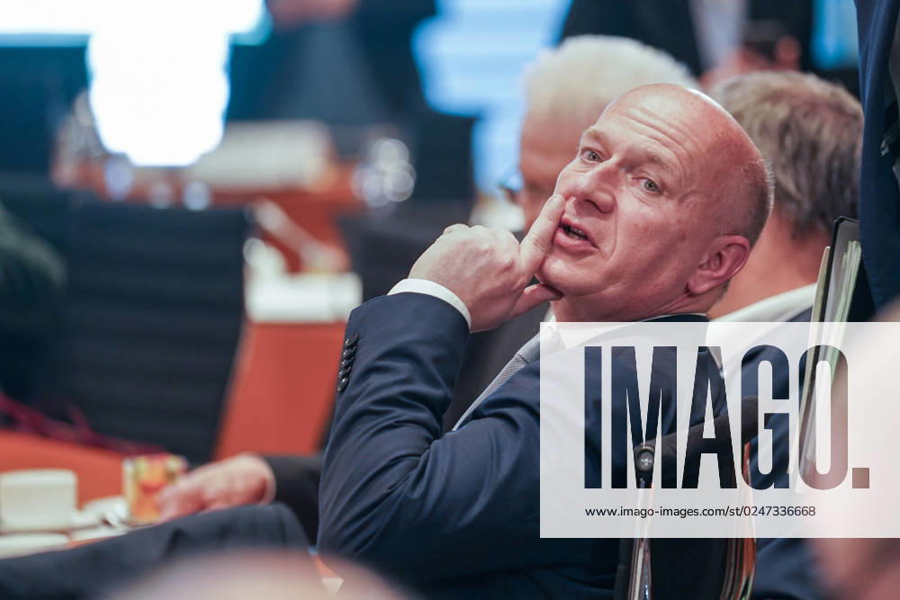 Berlin, Germany 10 May 2023 Conference of Minister Presidents on the refugee issue in Berlin 10 05 2023 In picture Kai Wegner, Governing Mayor Berlin CDU Federal Chancellery Berlin