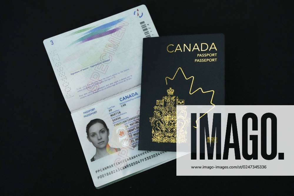 Kanada, Reisepass mit überarbeitetem Design May 10, 2023, Ottawa, ON, CAN: The new Canadian passport is unveiled at an event at the Ottawa International Airport in Ottawa on Wednesday, May 10, 2023. Ottawa CAN - ZUMAc35_ 20230510_zaf_c35_034