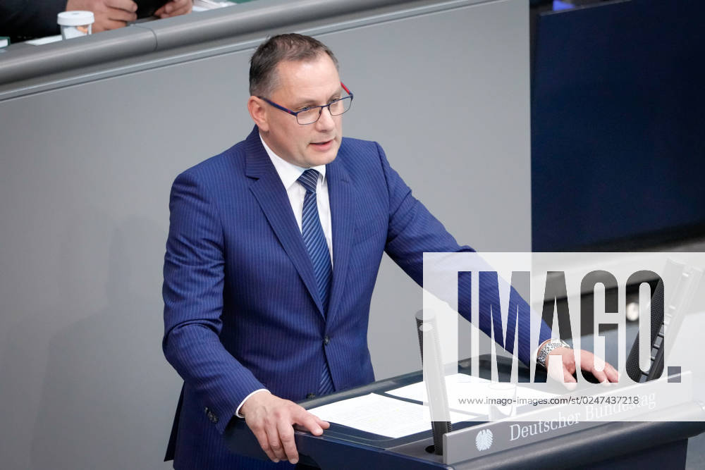 103 Bundestag session and debate in Berlin Current,11 05 2023 Berlin, Tino Chrupalla of the party AfD in portrait in plenary on the debate Academic and vocational education at the 103 session of the German Bundestag in Berlin Berlin Germany