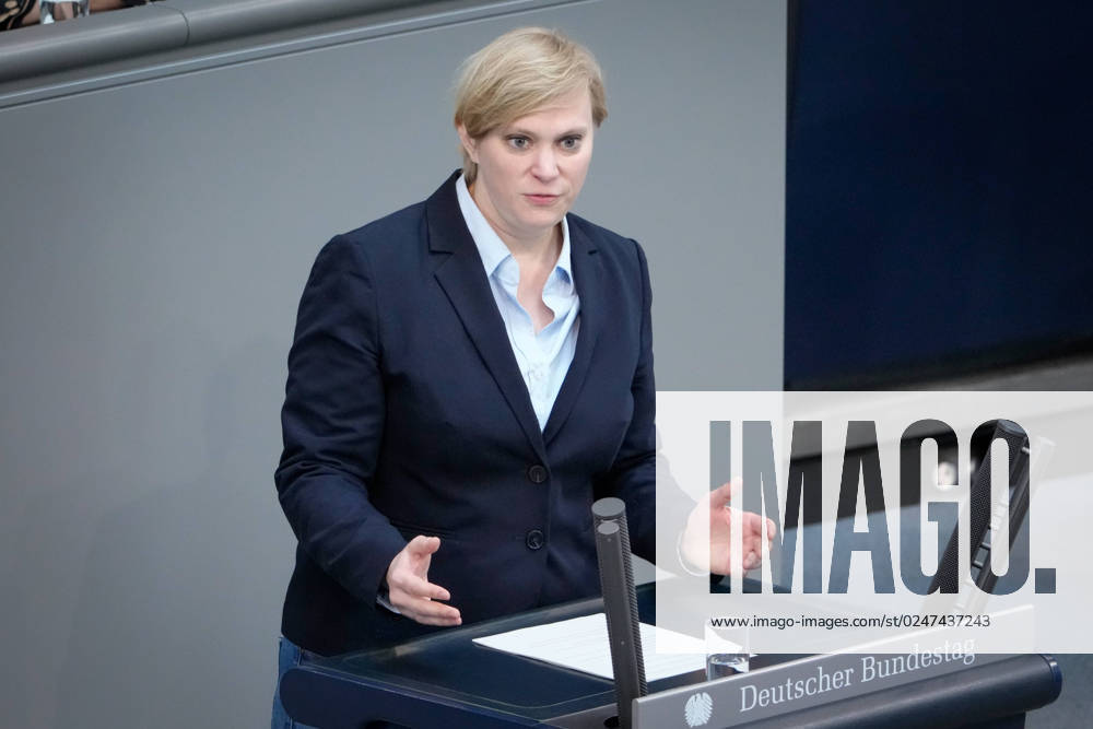 103 Bundestag session and debate in Berlin News,11 05 2023 Berlin, Nina Stahr of the party Buendnis 90 Die Gruenen in portrait during her speech on the debate Academic and vocational education at the 103 session of the German Bundestag in Berlin Berlin Germany
