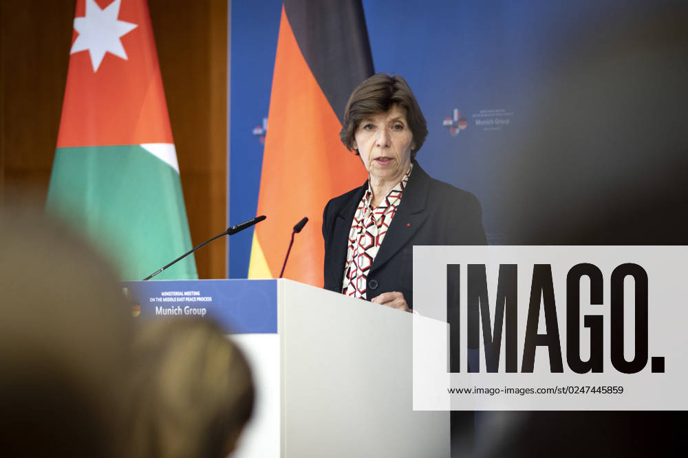 Annalena Baerbock, German Foreign Minister, invites to cloverleaf meeting in Berlin Pictured here is Catherine Colonna, Foreign Minister of France, at a press conference after the joint talks Berlin, 11 05 2023 Berlin Germany