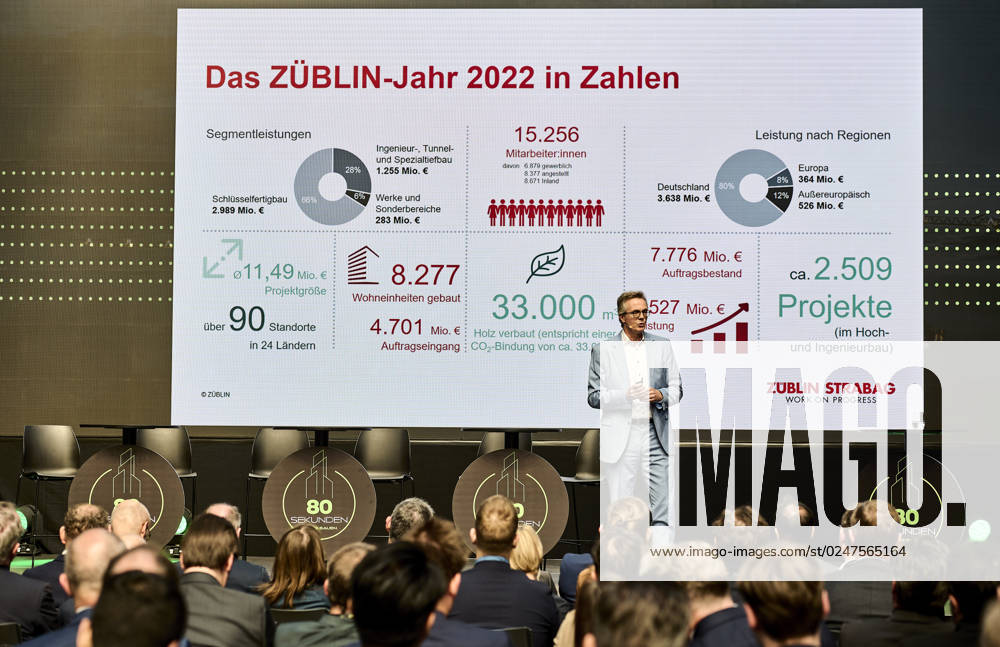 80 Seconds New Building Jörn Beckmann, CEO Züblin EUR, Europe, Germany, Berlin, 12 05 2023 Keynote Dipl Ing Jörn Beckmann, CEO Züblin Under the motto Every 80 seconds an apartment would have to be built to reach the goal of 400,000 new apartments per year The construction site talk 80 Seconds New Building mediates contac