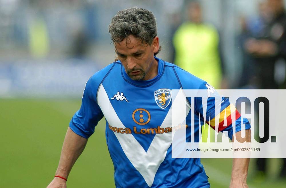 Roberto Baggio (Brescia) - Fußball Herren Serie A 2003 2004, 1. Italienische Liga, Brescia Calcio, Vdig Einzelbild Udine Fußball Herren Serie A 2003 2004, 1. Italienische Liga, Brescia Calcio, Vdig Einzelbild Udine