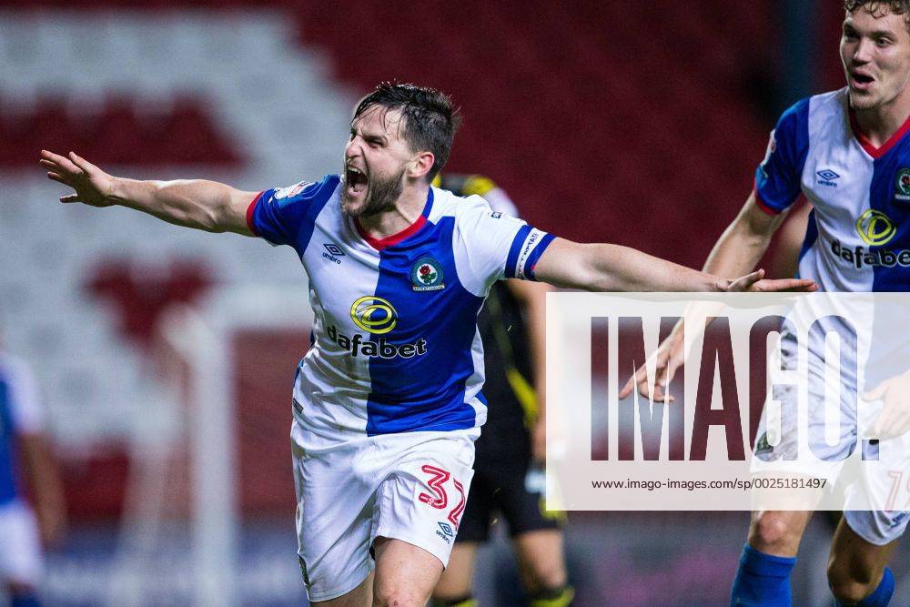 Ewood Park, Blackburn, England. EFL Cup Football. Blackburn Rovers versus Crewe Alexandra. Blackburn Rovers midfielder Craig Conway celebrates a goal. Williamsx ActionPlus11779528