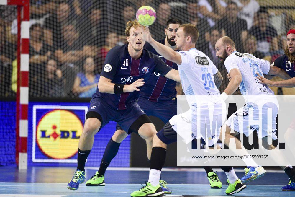 Lidl neuer Sponsor der französischen Handball Liga D1 - Valentin Porte (MHB) - Handball Frankreich, Trophee des Champions - 17 09 2016 JBAutissier Panoramic