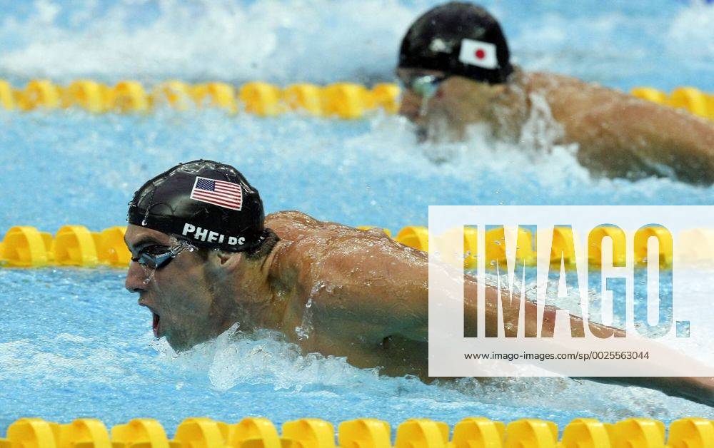 FOR SPORTS - USA s Michael Phelps swims in the Men s 200m Butterfly at the 2008 Beijing Olympics Wednesday Aug 13, 2008 in Beijing, China. Phelps finished in 1st place winning his fourth gold Texas News - August 13, 2008 - ZUMAa27_