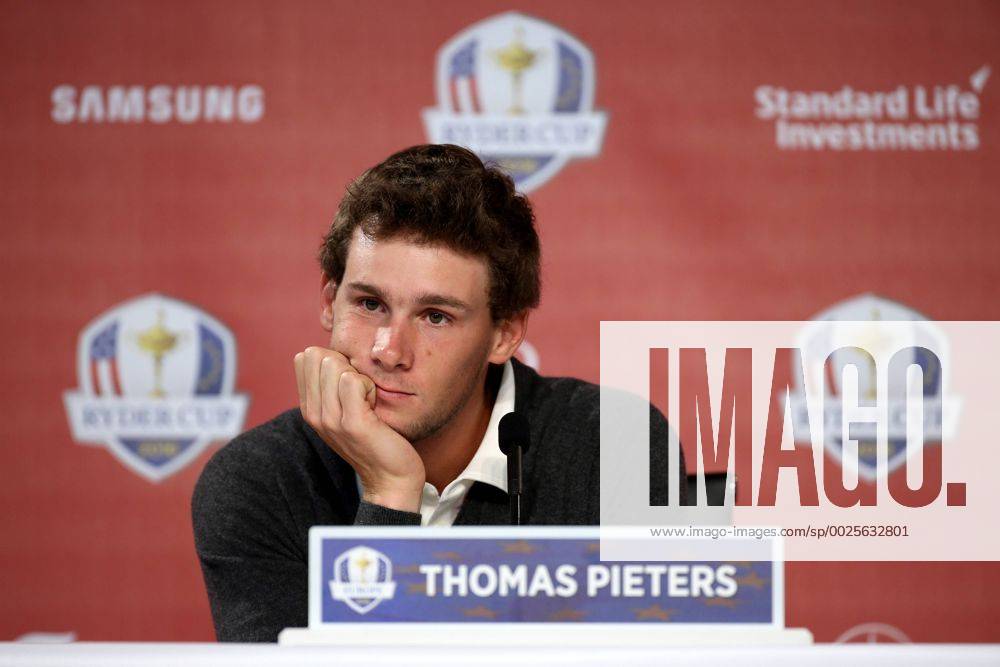 GOLF - Ryder Cup 2016 CHASKA,MINNESOTA,USA,29.SEP.16 - GOLF - Ryder Cup, Hazeltine National Golf Club, press conference PK Pressekonferenz Image shows Thomas Pieters (BEL). GEPAxpictures xDanielxGoetzhaber