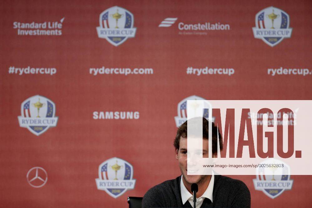 GOLF - Ryder Cup 2016 CHASKA,MINNESOTA,USA,29.SEP.16 - GOLF - Ryder Cup, Hazeltine National Golf Club, press conference PK Pressekonferenz Image shows Thomas Pieters (BEL). GEPAxpictures xDanielxGoetzhaber