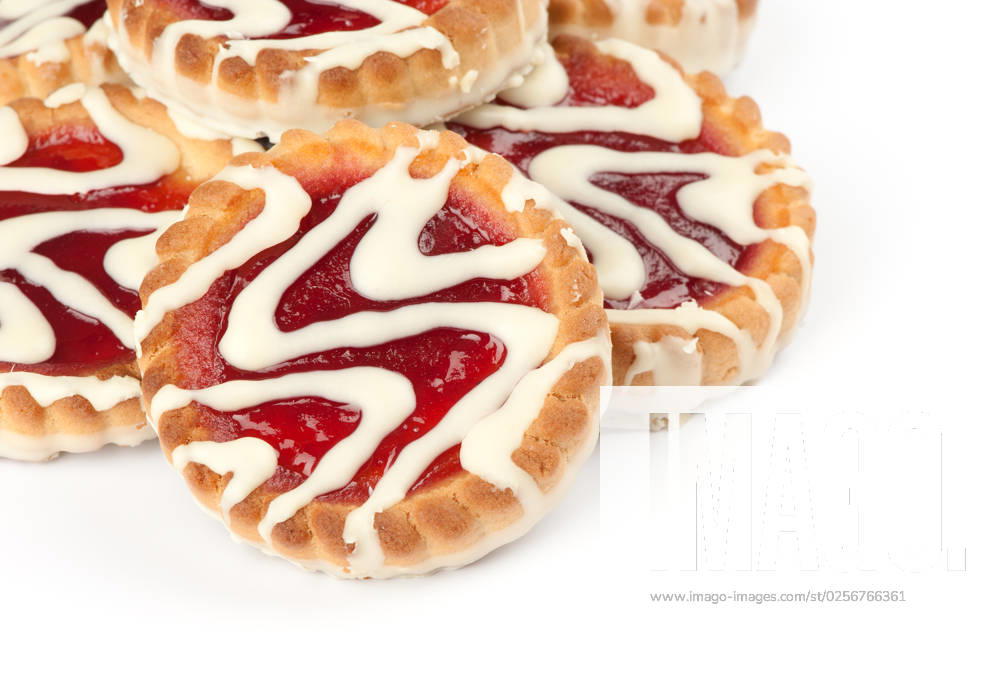 Cookies with Jam isolated on white