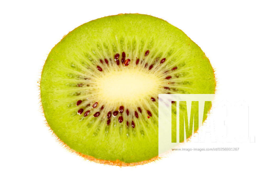Kiwi fruit over a white background