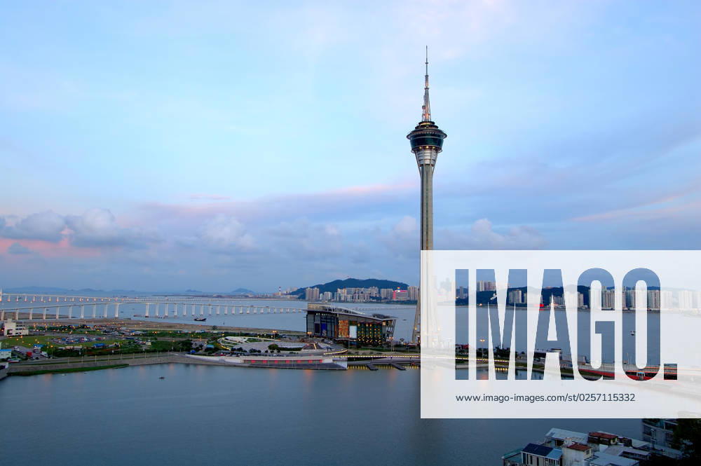 The view of Macau Tower Convention and Sai Van bridge