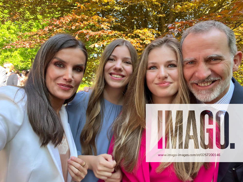 Wales Queen Letizia and Princess Sofia and King Felipe during the leavers celebrations of Princess Leonor at the international baccalaureate graduation at the UWC Atlantic College in Wales. No Spain Â