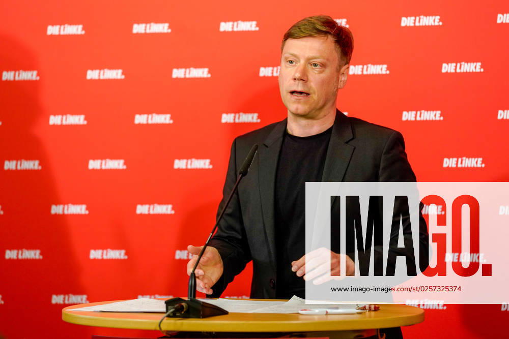 Berlin, Germany 22 May 2023 Press Conference Martin Schirdewan Chairman of the Party DIE LINKE 22 05 2023 In the picture Martin Schirdewan, Chairman of the Party DIE LINKE Karl Liebknecht Haus Berlin