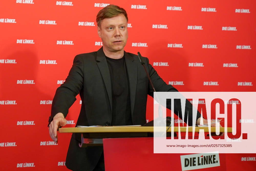 Berlin, Germany 22 May 2023 Press Conference Martin Schirdewan Chairman of the Party DIE LINKE 22 05 2023 In the picture Martin Schirdewan, Chairman of the Party DIE LINKE Karl Liebknecht Haus Berlin