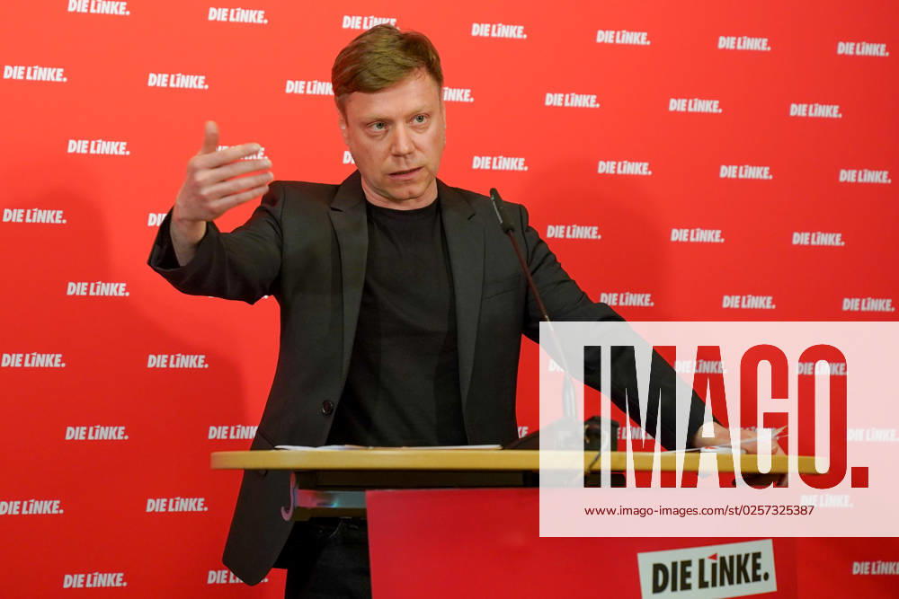 Berlin, Germany 22 May 2023 Press Conference Martin Schirdewan Chairman of the Party DIE LINKE 22 05 2023 In the picture Martin Schirdewan, Chairman of the Party DIE LINKE Karl Liebknecht Haus Berlin