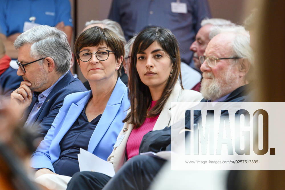 Berlin GER, Berlin, Progress needs justice Ð For 160 years ideas for tomorrow, SPD, 22 05 23, f l Saskia Christina Esken SPD, politician, Rasha Nasr, Wolfgang Thierse SPD, politician, Progress needs justice Ð For 160 years ideas for tomorrow, SPD, 22 05 23,