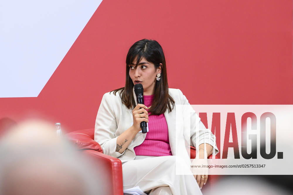 Berlin GER, Berlin, Progress needs justice Ð For 160 years ideas for tomorrow, SPD, 22 05 23, Rasha Nasr SPD, politician, MdB, Progress needs justice Ð For 160 years ideas for tomorrow, SPD, 22 05 23,