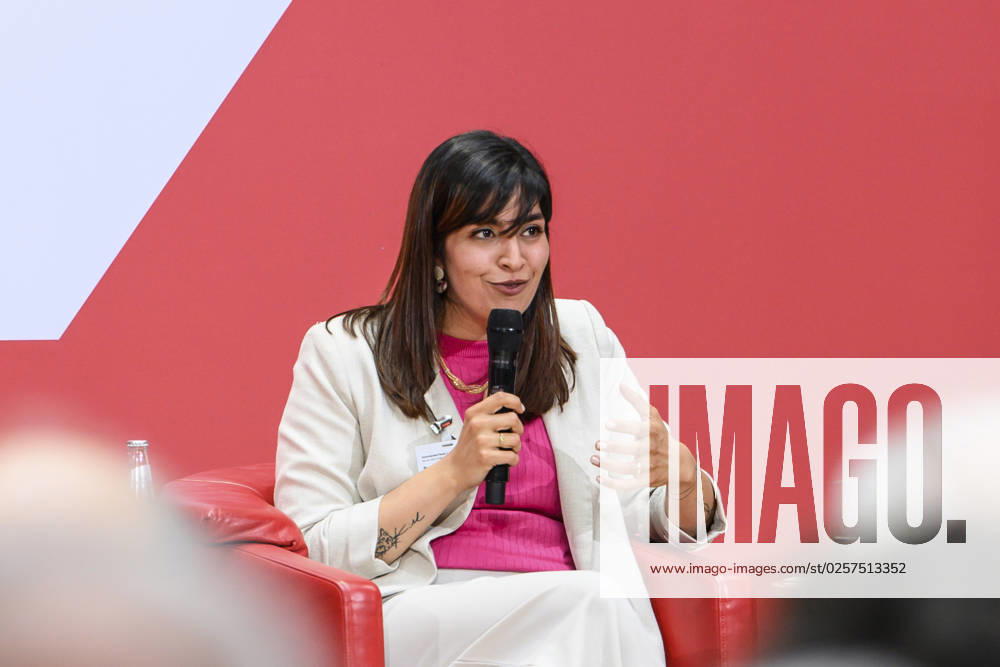 Berlin GER, Berlin, Progress needs justice Ð For 160 years ideas for tomorrow, SPD, 22 05 23, Rasha Nasr SPD, politician, MdB, Progress needs justice Ð For 160 years ideas for tomorrow, SPD, 22 05 23,