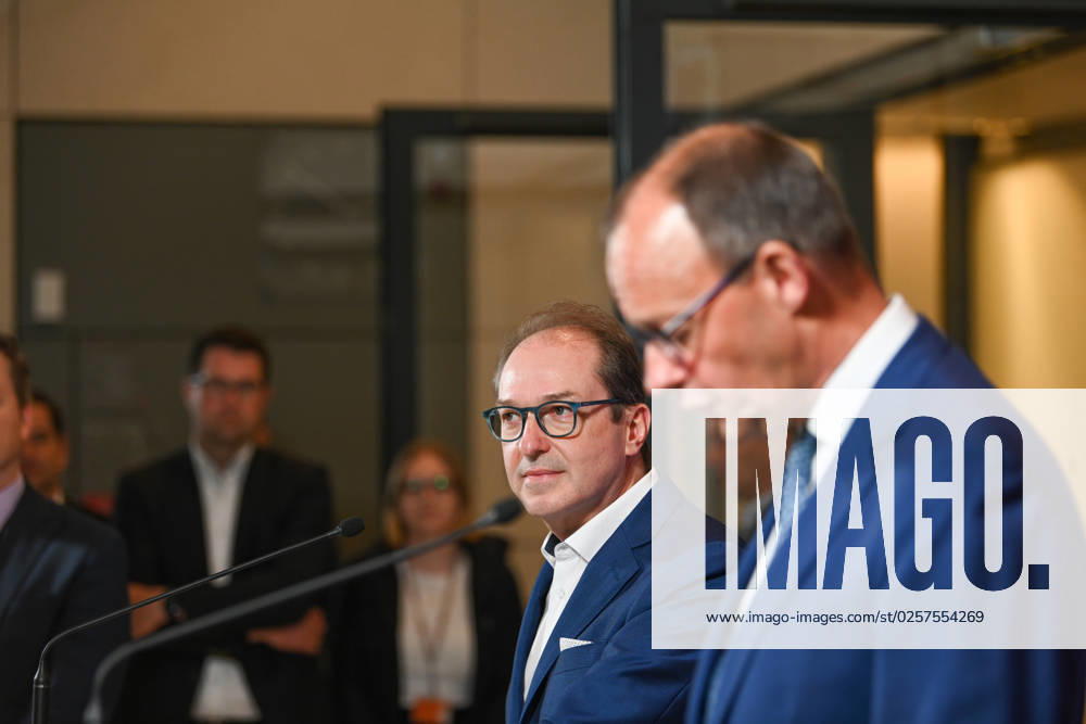 Berlin, Germany 23 May 2023 105 Session of the German Bundestag 2023 Statments of the parliamentary group leaders on the previous day In the picture Alexander Dobrindt CSU , in the foreground Friedrich Merz CDU German Bundestag Berlin