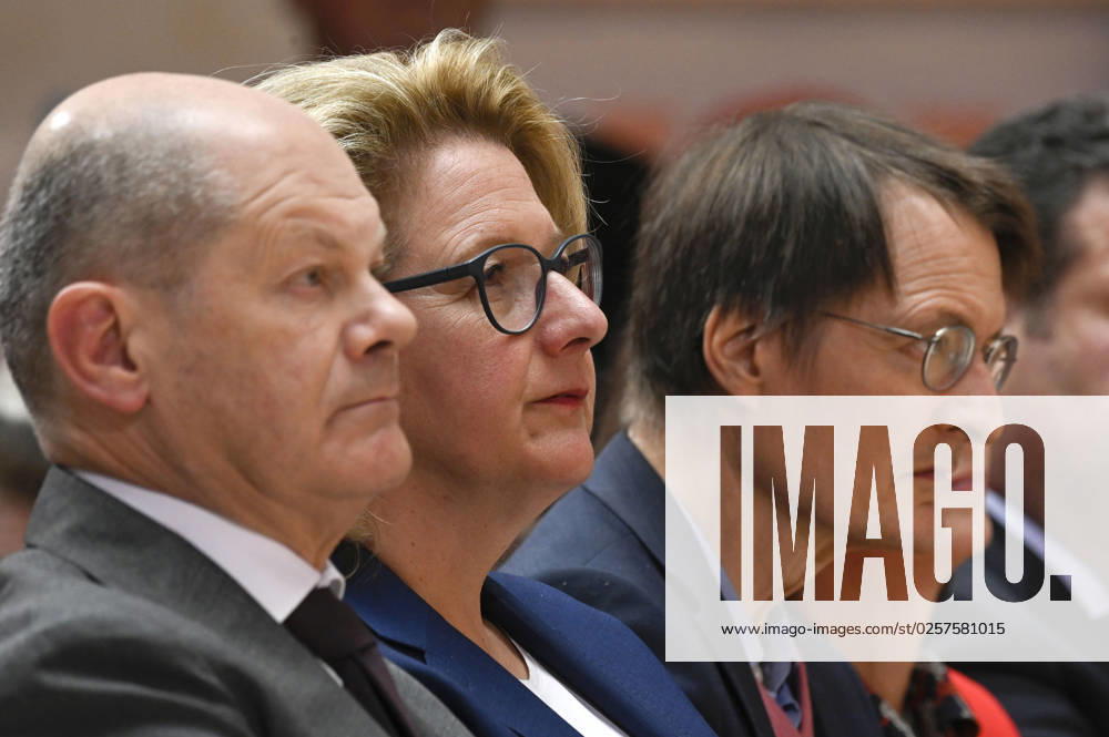 Olaf Scholz, Svenja Schulze and Karl Lauterbach at the SPD anniversary event Progress Needs Justice For 160 Years Ideas for Tomorrow at the Willy Brandt Haus Berlin, 23 05 2023 Foto:xF.xFuturexImage