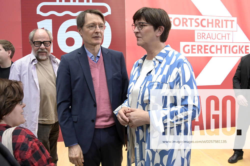 Karl Lauterbach and Saskia Esken at the anniversary event of the SPD Progress Needs Justice For 160 Years Ideas for Tomorrow at the Willy Brandt House Berlin, 23 05 2023 Foto:xF.xFuturexImage