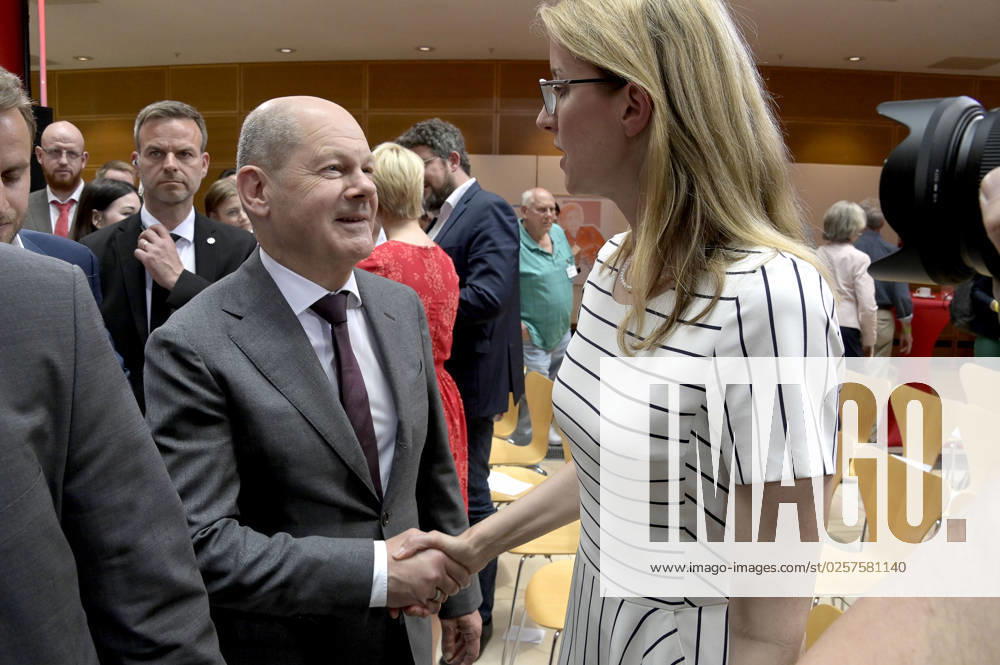 Olaf Scholz and Natalie Pawlik at the SPD anniversary event Progress Needs Justice For 160 Years Ideas for Tomorrow at the Willy Brandt Haus Berlin, 23 05 2023 Foto:xF.xFuturexImage