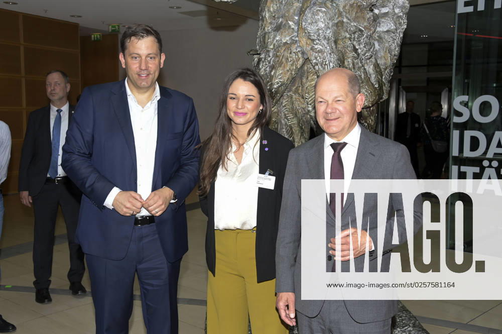 Lars Klingbeil, Irina Karamanos and Olaf Scholz at the SPD anniversary event Progress Needs Justice For 160 Years Ideas for Tomorrow at the Willy Brandt Haus Berlin, 23 05 2023 Foto:xF.xFuturexImage