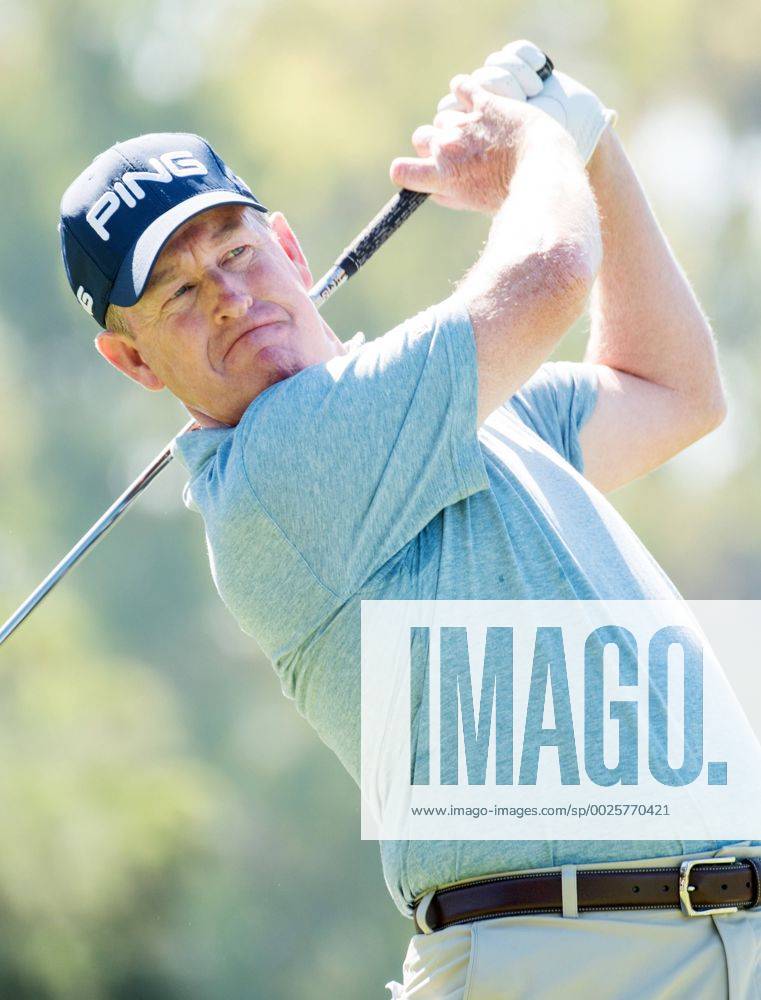 Newport Beach, California, USA - Jeff Maggert makes a tee shot on the second hole during the final round of the Toshiba Classic at the Newport Beach Country Club on October 9, 2016 in Newport Beach, California. Toshiba Classic - Final Round - ZUMAg139