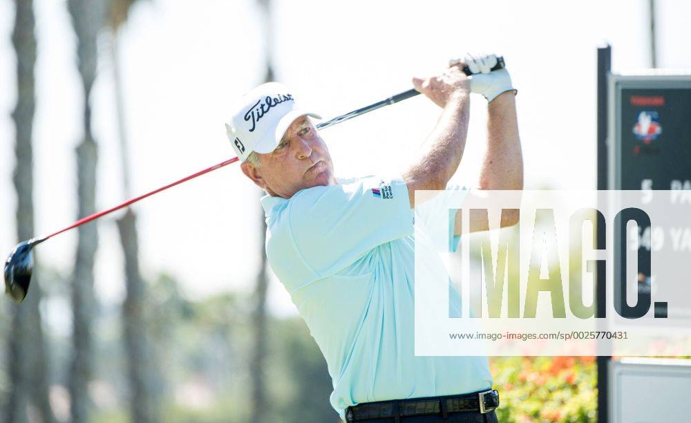 Newport Beach, California, USA - Jay Haas makes a tee shot on the third hole during the final round of the Toshiba Classic at the Newport Beach Country Club on October 9, 2016 in Newport Beach, California. Toshiba Classic - Final Round - ZUMAg139