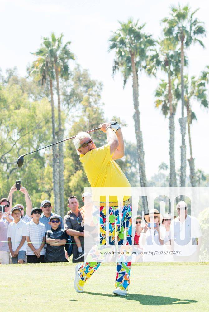 Newport Beach, California, USA - John Daly makes a tee shot on the third hole during the final round of the Toshiba Classic at the Newport Beach Country Club on October 9, 2016 in Newport Beach, California. Toshiba Classic - Final Round - ZUMAg139
