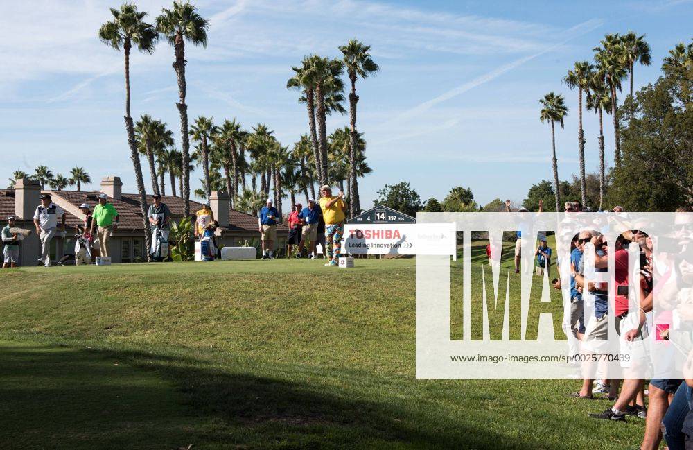 Newport Beach, California, USA - John Daly makes a tee shot on the 14th hole during the final round of the Toshiba Classic at the Newport Beach Country Club on October 9, 2016 in Newport Beach, California. Toshiba Classic - Final Round - ZUMAg139