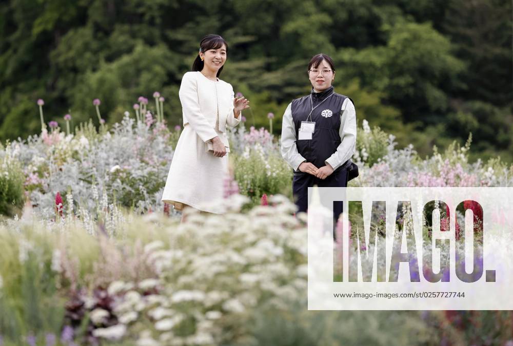Japan s Princess Kako Japan s Princess Kako (L) inspects a flower garden during her visit to an urban greenery fair in the northeastern Japan city of Sendai on May 24, 2023. A14AA0001501872P