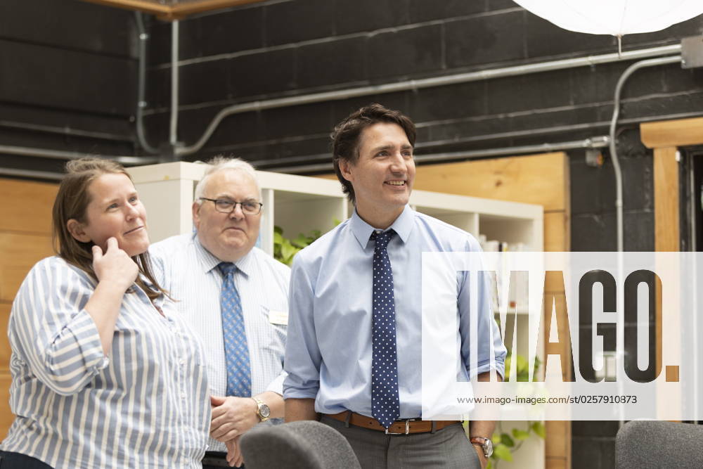 Prime Minister Justin Trudeau visits The Atrium in St. Thomas, Ont., on Thursday, May 25, 2023. St. Thomas Canada - ZUMAc35_ 20230525_zaf_c35_038