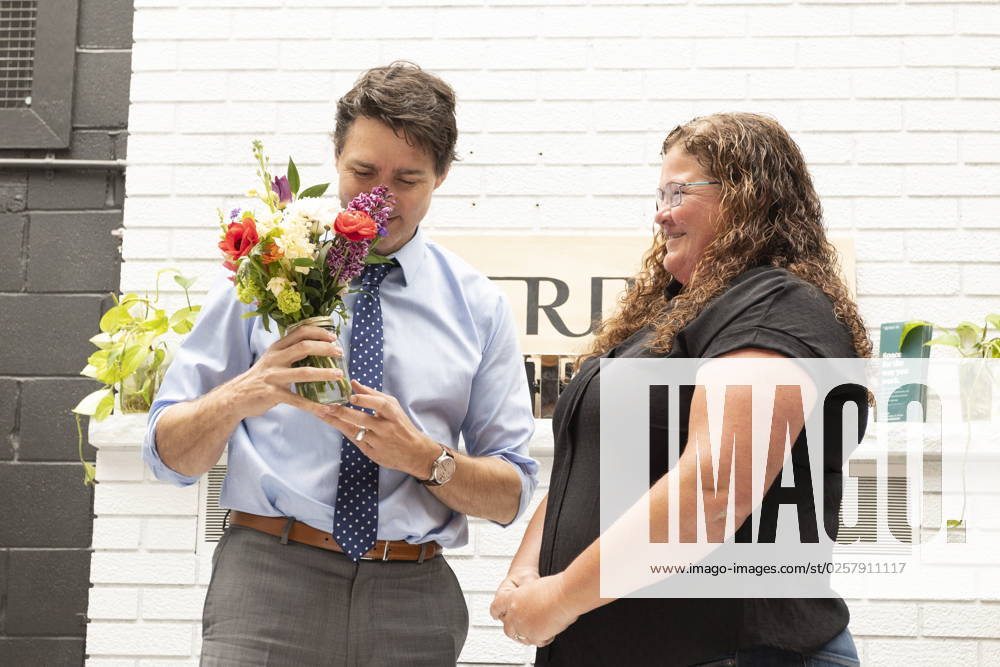Prime Minister Justin Trudeau visits The Atrium in St. Thomas, Ont., on Thursday, May 25, 2023. St. Thomas Canada - ZUMAc35_ 20230525_zaf_c35_040