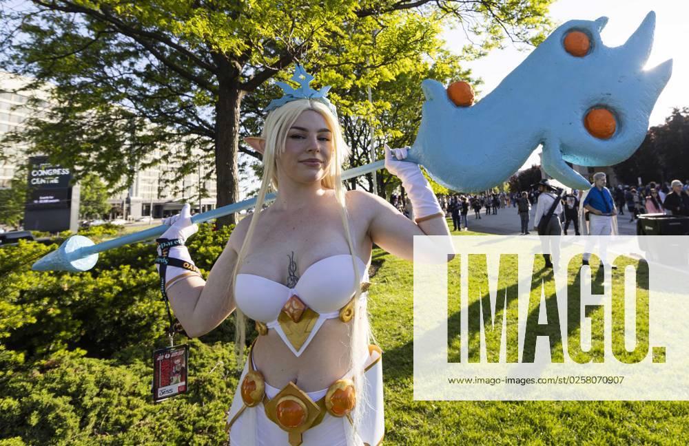 A woman dressed in a costume attends the Anime North at Toronto Congress Centre on May 26, 2023 in Toronto, Canada.