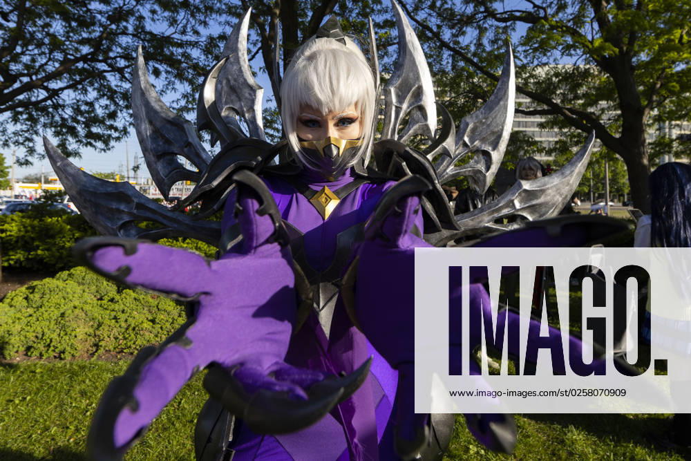A woman dressed in a costume attends the Anime North at Toronto Congress Centre on May 26, 2023 in Toronto, Canada.