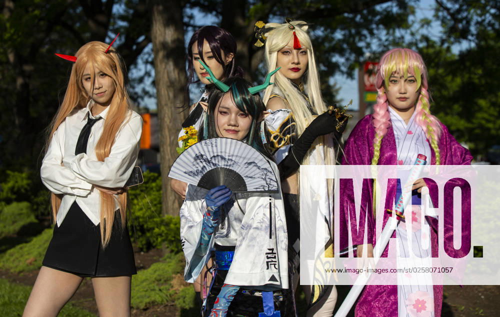 People dressed in costumes attend the Anime North at Toronto Congress Centre on May 26, 2023 in Toronto, Canada.