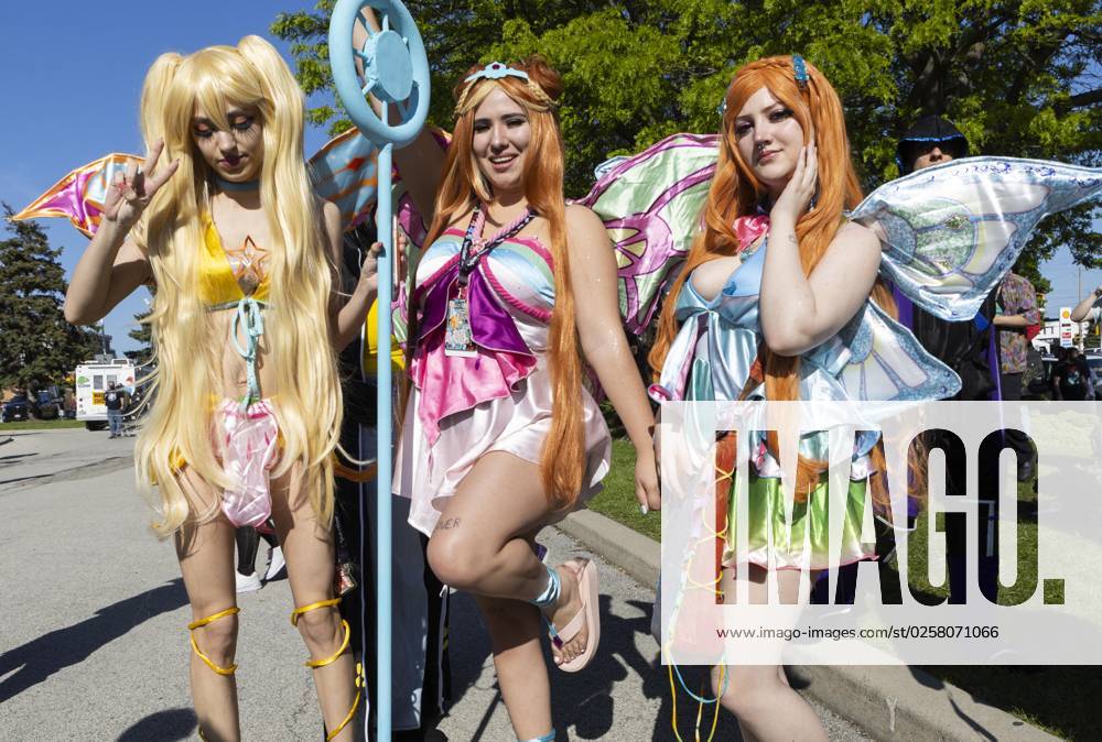 People dressed in costumes attend the Anime North at Toronto Congress Centre on May 26, 2023 in Toronto, Canada.
