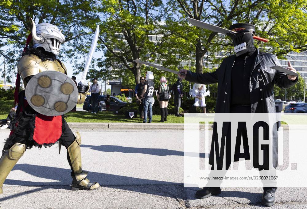 People dressed in costumes attend the Anime North at Toronto Congress Centre on May 26, 2023 in Toronto, Canada.