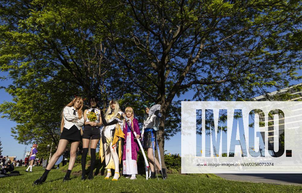 People dressed in costumes attend the Anime North at Toronto Congress Centre on May 26, 2023 in Toronto, Canada.